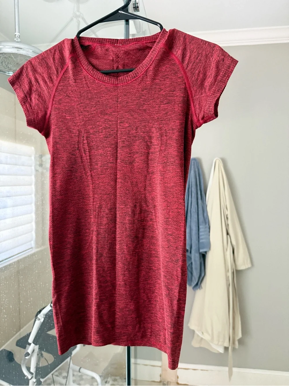 lululemon athletica Heathered Berry Red Short Sleeve Knit Dress